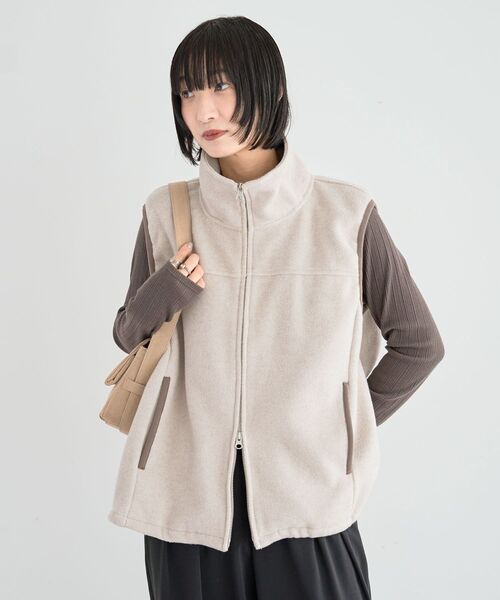 Green Parks(グリーンパークス)の「クルーネックリブ長袖プルオーバー(Tシャツ/カットソー・レディース・ブラック/ホワイト系その他2/チャコールグレー・FREE)」の17枚目の写真