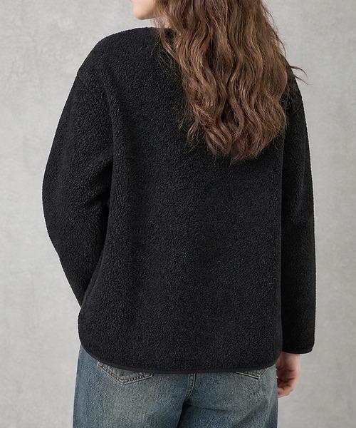 JOCOSA(ジョコサ)の「ノーカラー ボアブルゾン(ブルゾン・レディース・ブラウン/ブラック/ベージュ・L/M/S)」の12枚目の写真