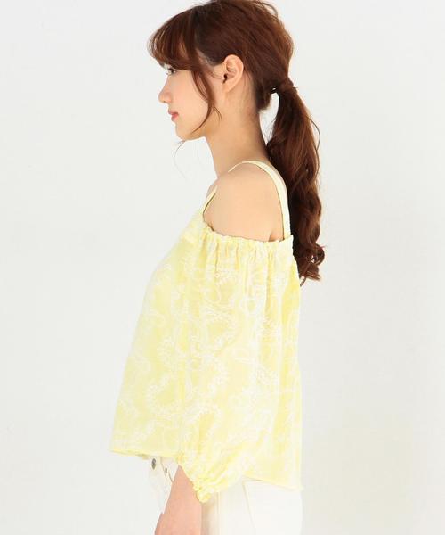 Another Edition（アナザーエディション）の「ペイズリーエンブロブラウス/AEBFC  ペイズリーEMB BLS◆（シャツ/ブラウス・レディース・ホワイト/イエロー/コバルトブルー・FREE）」の6枚目の写真