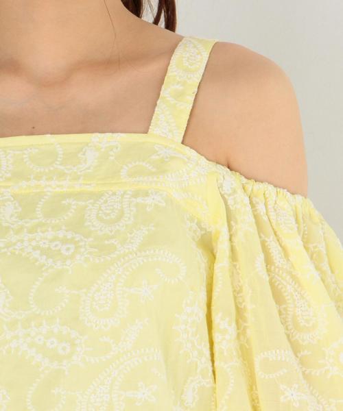 Another Edition（アナザーエディション）の「ペイズリーエンブロブラウス/AEBFC  ペイズリーEMB BLS◆（シャツ/ブラウス・レディース・ホワイト/イエロー/コバルトブルー・FREE）」の11枚目の写真