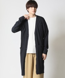 コットン ニット ロング カーディガン