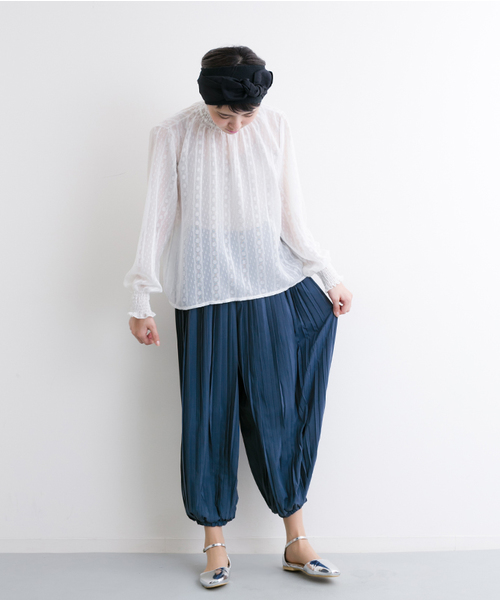 merlot plus(メルロープリュス)の「プリーツパンツ5809(その他パンツ・レディース・ブルー/ブラック/アイボリー・FREE)」の11枚目の写真