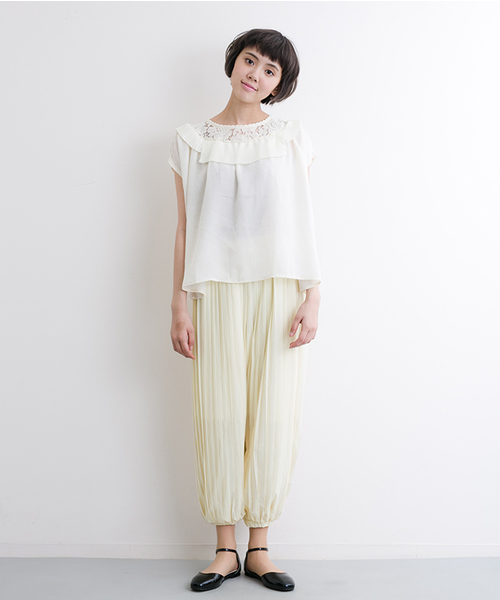 merlot plus(メルロープリュス)の「プリーツパンツ5809(その他パンツ・レディース・ブルー/ブラック/アイボリー・FREE)」の13枚目の写真