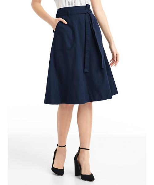 GAP(ギャップ)の「Gap Aライン ユーティリティスカート(スカート・レディース・ベージュ/ネイビー/オリーブ/ブラック・6/0/00/4/2)」の4枚目の写真