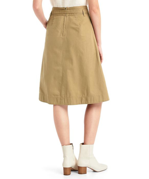 GAP(ギャップ)の「Gap Aライン ユーティリティスカート(スカート・レディース・ベージュ/ネイビー/オリーブ/ブラック・6/0/00/4/2)」の5枚目の写真