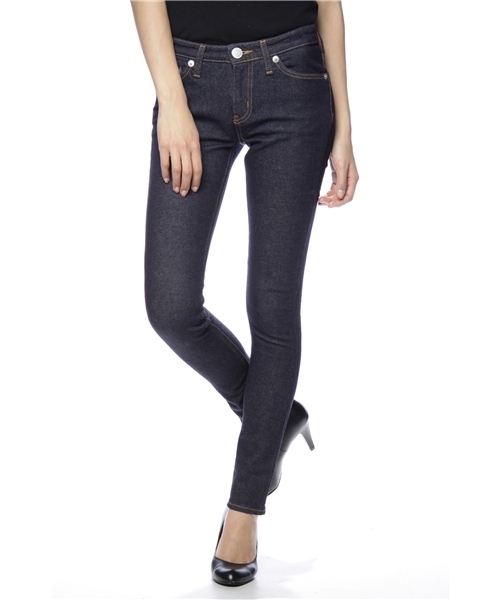 X-girl（エックスガール）の「【mini3月号掲載】SPIKE JEAN(BLK/INDIGO)（デニムパンツ・レディース・ブラック/インディゴブルー・24inch/25inch/26inch/27inch）」の3枚目の写真