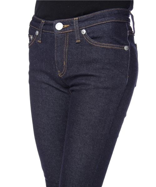 X-girl（エックスガール）の「【mini3月号掲載】SPIKE JEAN(BLK/INDIGO)（デニムパンツ・レディース・ブラック/インディゴブルー・24inch/25inch/26inch/27inch）」の7枚目の写真