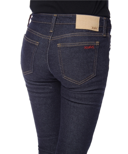 X-girl（エックスガール）の「【mini3月号掲載】SPIKE JEAN(BLK/INDIGO)（デニムパンツ・レディース・ブラック/インディゴブルー・24inch/25inch/26inch/27inch）」の8枚目の写真