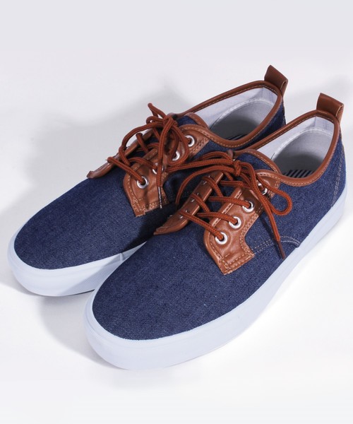 ８(eight)（エイト）の「ローカット デニム スニーカー （スニーカー・メンズ・インディゴブルー/グレー/ブラック/カーキ・26.5cm/25.5cm/27.0cm/25.0cm/28.0cm/26.0cm）」の4枚目の写真