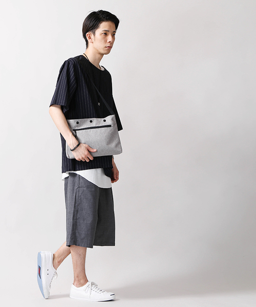 WEGO（ウィゴー）の「WEGO/スクエアサコッシュ（ショルダーバッグ・メンズ・ブラック/その他1/杢グレー・FREE）」の19枚目の写真