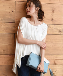 [2way]変形カットノースリーブトップス