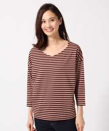 GLOBAL WORK | スーピマ2WAYネックプルオーバー8分袖/761821(Tシャツ/カットソー)