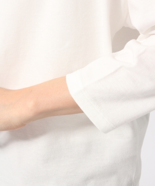 GLOBAL WORK（グローバルワーク）の「スーピマ2WAYネックプルオーバー8分袖/761821（Tシャツ/カットソー・レディース・ホワイト/パープル/ブラック/ピンク/グレー・LARGE/SMALL/MEDIUM）」の11枚目の写真