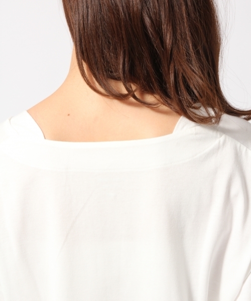 GLOBAL WORK（グローバルワーク）の「スーピマ2WAYネックプルオーバー8分袖/761821（Tシャツ/カットソー・レディース・ホワイト/パープル/ブラック/ピンク/グレー・LARGE/SMALL/MEDIUM）」の13枚目の写真