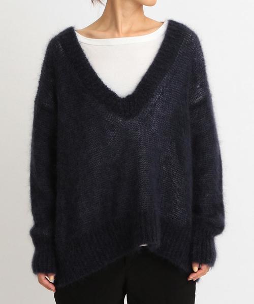 BEAUTY&YOUTH UNITED ARROWS(ビューティーアンドユースユナイテッドアローズ)の「BY∴ モヘアVネックニット ◆(ニット/セーター・レディース・オフホワイト/ネイビー/パープル/イエロー・FREE)」の20枚目の写真