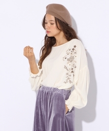 niko and... | レーヨンフロント花刺繍ブラウス【niko and ...】(シャツ/ブラウス)