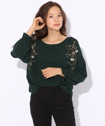 niko and... | レーヨンフロント花刺繍ブラウス【niko and ...】(シャツ/ブラウス)