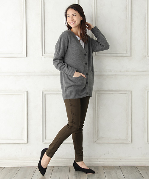 Honeys（ハニーズ）の「【お家で洗える】Ｖネックカーディガン（カーディガン/ボレロ・レディース・ブラック/ベージュ/ネイビー/チャコール/杢グレー・L/LL/M/S）」の13枚目の写真