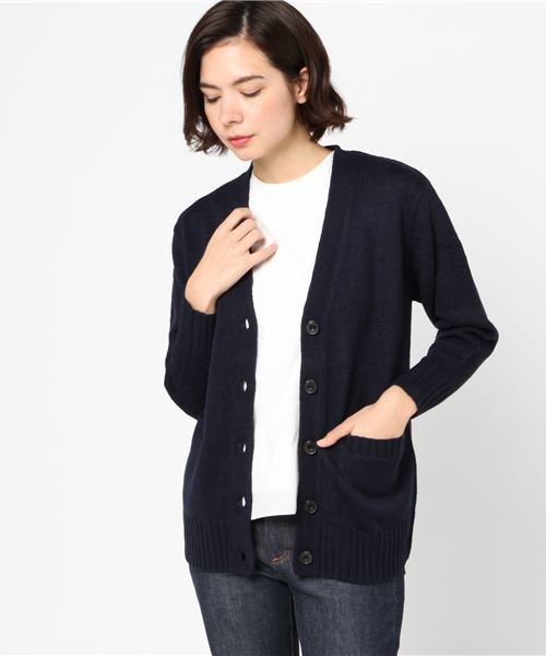 Honeys（ハニーズ）の「【お家で洗える】Ｖネックカーディガン（カーディガン/ボレロ・レディース・ブラック/ベージュ/ネイビー/チャコール/杢グレー・L/LL/M/S）」の5枚目の写真