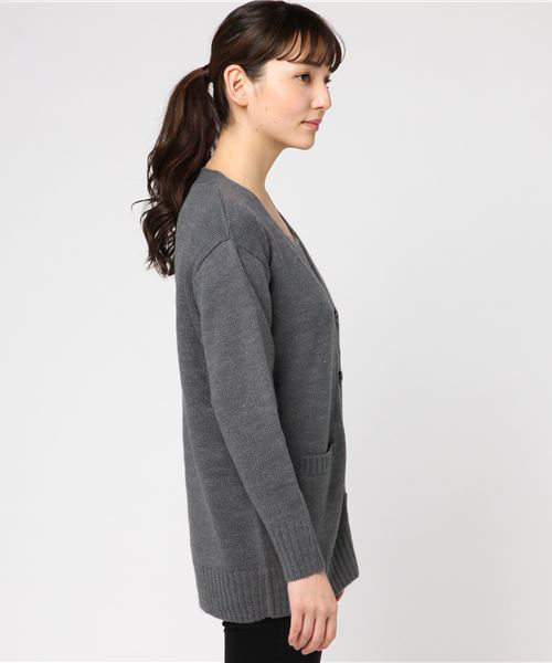 Honeys（ハニーズ）の「【お家で洗える】Ｖネックカーディガン（カーディガン/ボレロ・レディース・ブラック/ベージュ/ネイビー/チャコール/杢グレー・L/LL/M/S）」の7枚目の写真