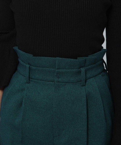 laboratory work（ラボラトリーワーク）の「ハイウエスト2タックテーパードパンツ（その他パンツ・レディース・ブラック/イエロー/グリーン・MEDIUM）」の9枚目の写真