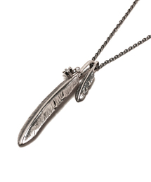 JAM HOME MADE | ダブルフェザー&ダイヤモンドネックレス(ネックレス)