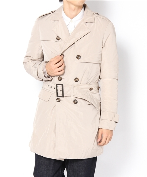 BRILLA per il gusto(ブリッラペルイルグースト)の「PAOLO PECORA / ナイロントレンチコート(トレンチコート・メンズ・ブラック系その他/ベージュ・46/48/50)」の2枚目の写真