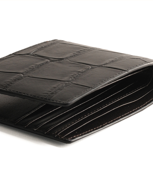牛革レザークロコダイル型押しミニ折り財布（財布）｜Mia Borsa（ミアボルサ）