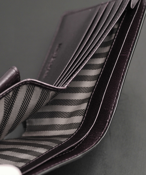 牛革レザークロコダイル型押しミニ折り財布（財布）｜Mia Borsa（ミアボルサ）