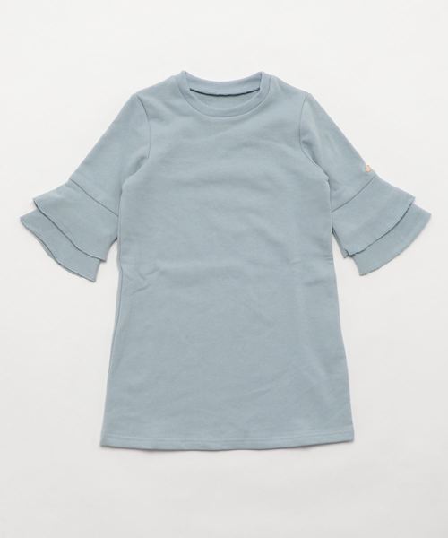 Catherine Cottage（キャサリンコテージ）の「フリル袖Iライン スウェットワンピース（ワンピース・キッズ・ブルー/ネイビー/ピンク/イエロー/レッド・110/120/130/140/150）」の3枚目の写真