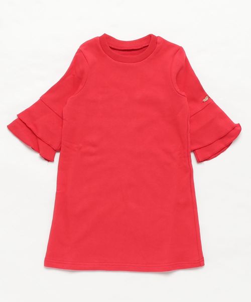 Catherine Cottage（キャサリンコテージ）の「フリル袖Iライン スウェットワンピース（ワンピース・キッズ・ブルー/ネイビー/ピンク/イエロー/レッド・110/120/130/140/150）」の8枚目の写真