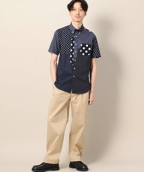 Jipijapa(ヒピハパ)の「【別注】<jipijapa(ヒピハパ)> DOT CRAZY SHIRT/シャツ ◆(シャツ/ブラウス・メンズ・ホワイト/ネイビー・MEDIUM/LARGE)」の8枚目の写真