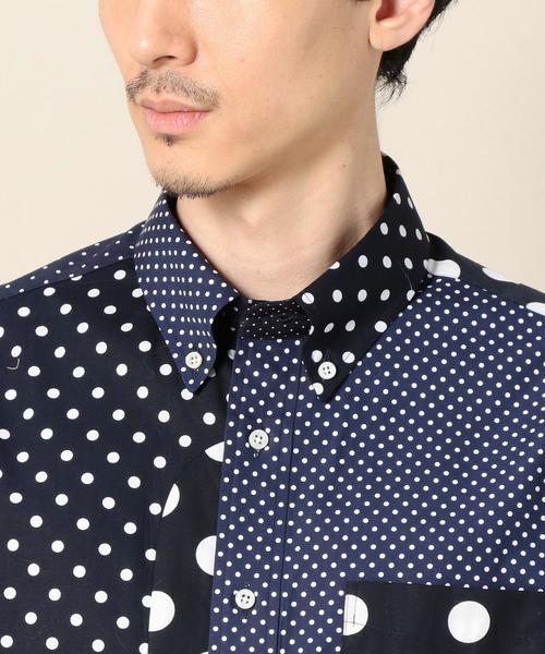 Jipijapa(ヒピハパ)の「【別注】<jipijapa(ヒピハパ)> DOT CRAZY SHIRT/シャツ ◆(シャツ/ブラウス・メンズ・ホワイト/ネイビー・MEDIUM/LARGE)」の7枚目の写真