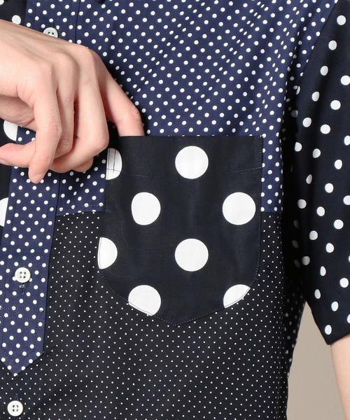 Jipijapa(ヒピハパ)の「【別注】<jipijapa(ヒピハパ)> DOT CRAZY SHIRT/シャツ ◆(シャツ/ブラウス・メンズ・ホワイト/ネイビー・MEDIUM/LARGE)」の3枚目の写真