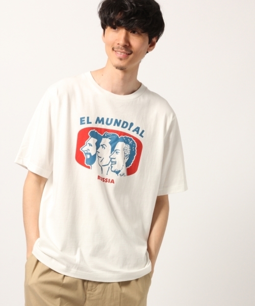 GLOBAL WORK（グローバルワーク）の「サッカージャンキーT/MENS/790257（Tシャツ/カットソー・メンズ・ホワイト/ブラック/グレー/レッド/その他3/ホワイト系その他・LARGE/X-LARGE/SMALL/MEDIUM）」の2枚目の写真