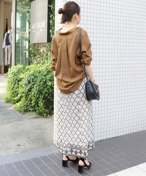 SLOBE IENA(スローブイエナ)の「テンセルダンガリーオーバーシャツ◆(シャツ/ブラウス・レディース・カーキ/ネイビー/キャメル・FREE)」の20枚目の写真