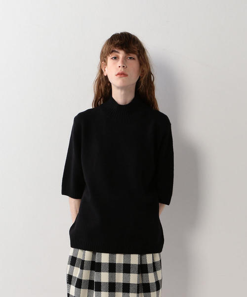 Steven Alan（スティーブンアラン）の「＜Steven Alan＞SOFT WOOL HIGH-NECK KNIT/プルオーバー（ニット/セーター・レディース・マスタード/ナチュラル/ブラック・FREE）」の2枚目の写真
