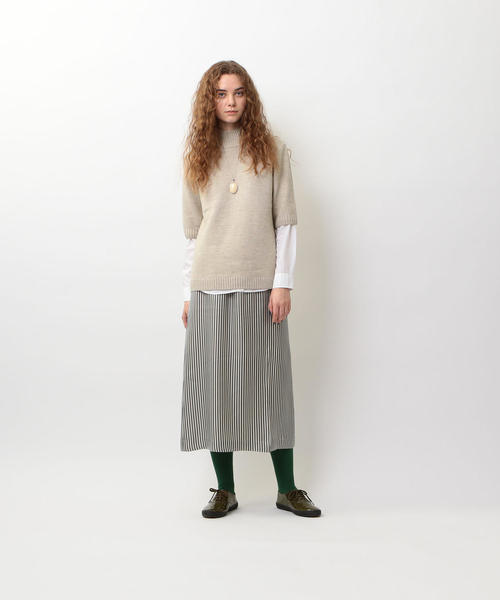 Steven Alan（スティーブンアラン）の「＜Steven Alan＞SOFT WOOL HIGH-NECK KNIT/プルオーバー（ニット/セーター・レディース・マスタード/ナチュラル/ブラック・FREE）」の4枚目の写真