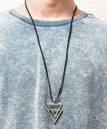 MinoriTY | トライアングルエコレザーロングネックレス(ネックレス)