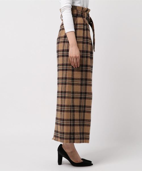 LOWRYS FARM（ローリーズファーム）の「ＢＩＧチェックタイトスカート　813432（スカート・レディース・ネイビー/ブラウン/レッド・MEDIUM/LARGE）」の4枚目の写真