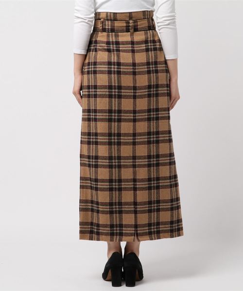 LOWRYS FARM（ローリーズファーム）の「ＢＩＧチェックタイトスカート　813432（スカート・レディース・ネイビー/ブラウン/レッド・MEDIUM/LARGE）」の5枚目の写真