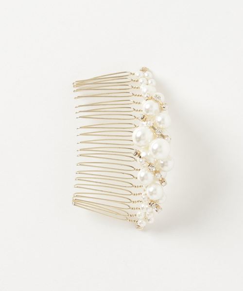 Cupid Heart(キューピッドハート)の「【Cupid Heart】結婚式アクセサリー ツイストパームコーム(バレッタ/ヘアクリップ・レディース・ゴールド・MEDIUM)」の4枚目の写真