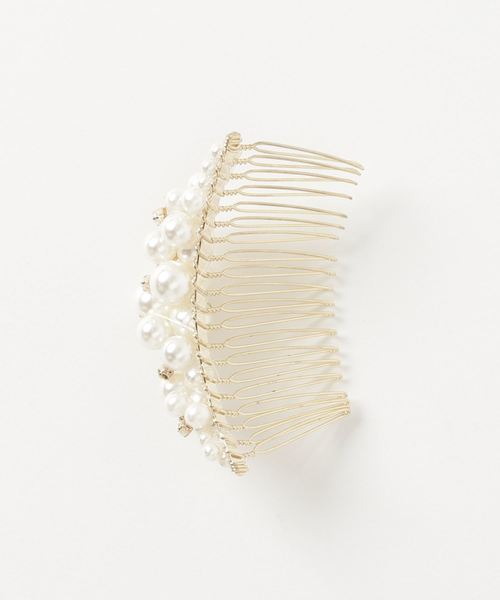 Cupid Heart(キューピッドハート)の「【Cupid Heart】結婚式アクセサリー ツイストパームコーム(バレッタ/ヘアクリップ・レディース・ゴールド・MEDIUM)」の3枚目の写真