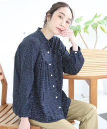 coen | ドットギャザーブラウス(シャツ/ブラウス)