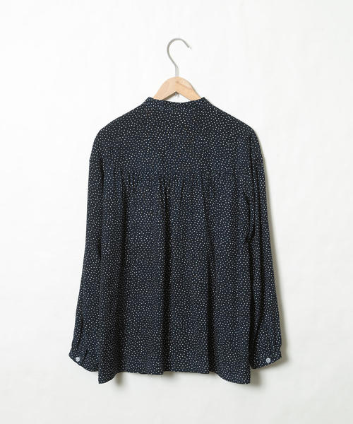 coen（コーエン）の「ドットギャザーブラウス（シャツ/ブラウス・レディース・オフホワイト/ネイビー・FREE）」の5枚目の写真