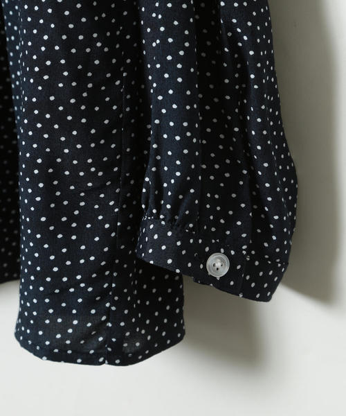 coen（コーエン）の「ドットギャザーブラウス（シャツ/ブラウス・レディース・オフホワイト/ネイビー・FREE）」の11枚目の写真
