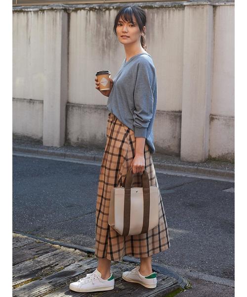 AMERICAN HOLIC（アメリカンホリック）の「Vネックベーシックプルオーバー　＊（ニット/セーター・レディース・サックスブルー/ベージュ/ブラック/チャコールグレー/アイボリー/ピンク/ブルー/杢グレー・M/L）」の18枚目の写真