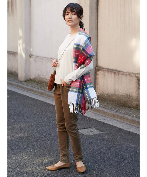 AMERICAN HOLIC（アメリカンホリック）の「Vネックベーシックプルオーバー　＊（ニット/セーター・レディース・サックスブルー/ベージュ/ブラック/チャコールグレー/アイボリー/ピンク/ブルー/杢グレー・M/L）」の16枚目の写真