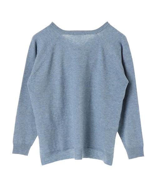 AMERICAN HOLIC（アメリカンホリック）の「Vネックベーシックプルオーバー　＊（ニット/セーター・レディース・サックスブルー/ベージュ/ブラック/チャコールグレー/アイボリー/ピンク/ブルー/杢グレー・M/L）」の14枚目の写真