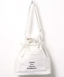 one after another NICE CLAUP | ロゴ入り巾着バッグ(ショルダーバッグ)